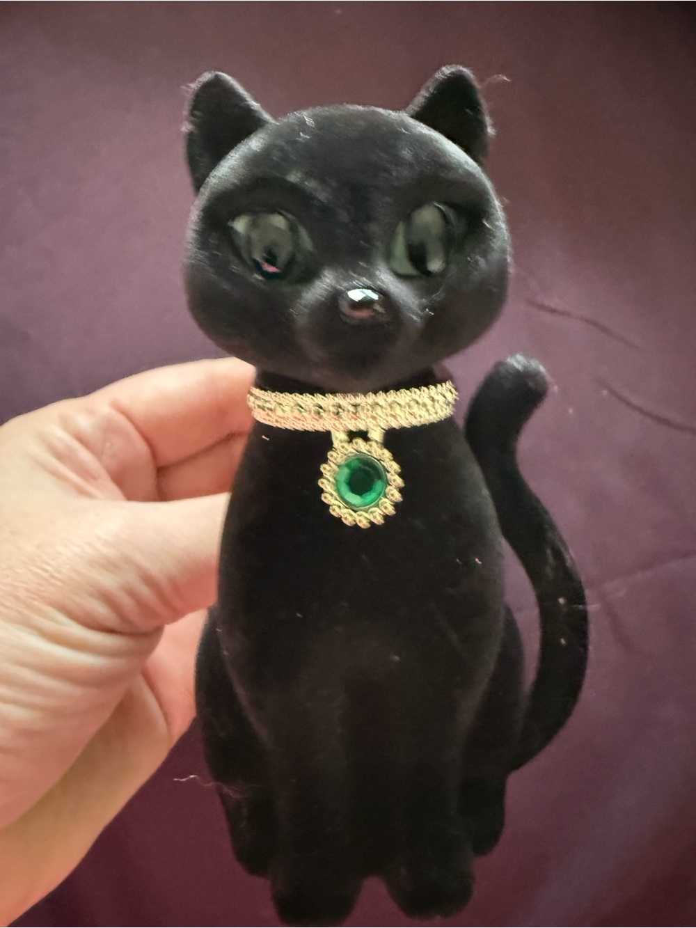 Bath & Body Works Black Velvet Cat Figurine Wallflower plug
